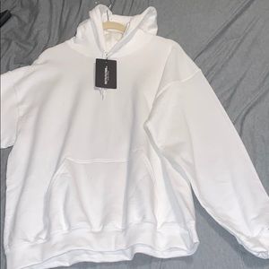 White hoodie from Pretty Little Thing